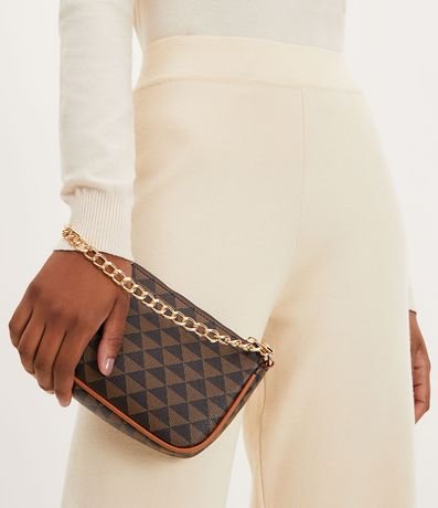 Cartera Transversal Baguette con Correa de Cadena 10