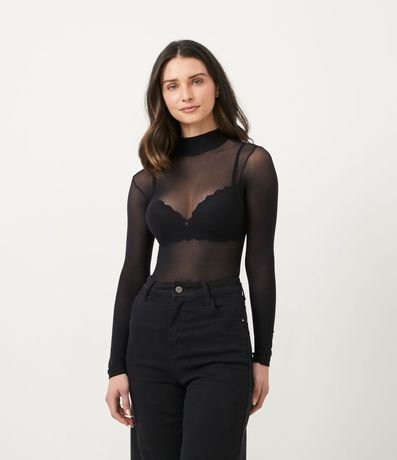 Blusa Segunda Piel en Poliamida Hilo 40 con Cuello Largo Lupo 2