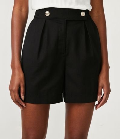 Short Corto en Lino con Botón en la Cintura 2