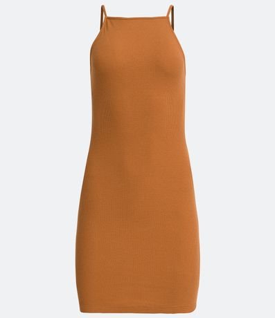 Vestido Corto en Algodón con Escote Cuadrado y Tirantes Finos 5