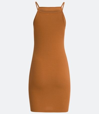 Vestido Corto en Algodón con Escote Cuadrado y Tirantes Finos 6