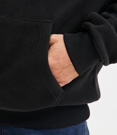 Buzo Cerrado en Fleece con Capucha y Bolsillo Canguro 5