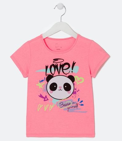 Blusa Infantil en Media Malla con Estampado de Panda Grafitado - Talle 5 a 14 años 1