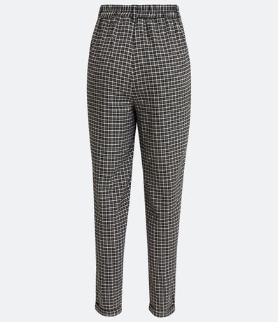 Pantalón Carrot Sastrería Cintura Alta de Cuadros 6