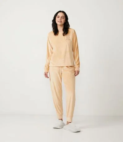 Pijama Largo en Plush con Estampado Pooh 1