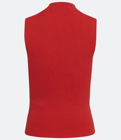 Blusa Musculosa Básica de Punto con Cuello Alto 7