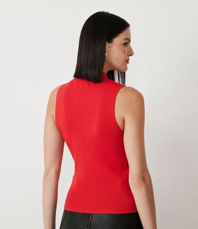 Blusa Musculosa Básica de Punto con Cuello Alto 4