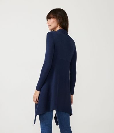 Cardigan Alargado de Punto Texturizado con Abertura Total 3