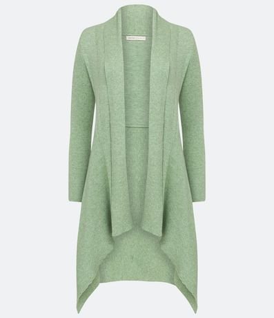 Cardigan Alargado de Punto Texturizado con Abertura Total 5