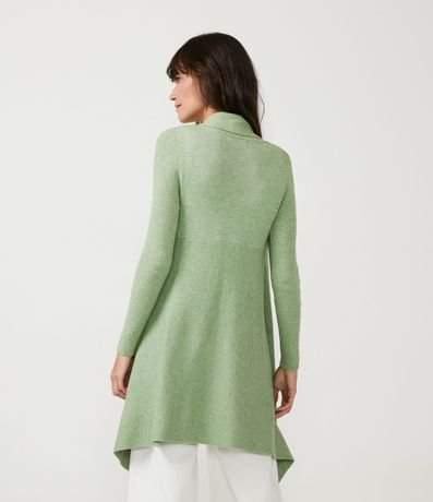 Cardigan Alargado de Punto Texturizado con Abertura Total 3