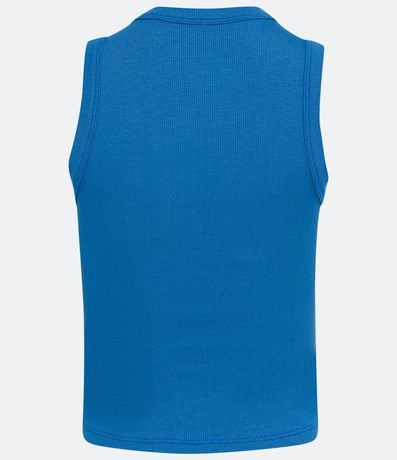 Blusa Cropped sin Manga en Ribana con Cuello Redondo 7