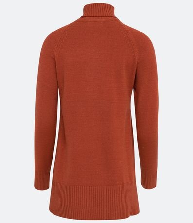 Suéter con Cuello Alto en Tejido de Punto y Detalles Aacanelados 7