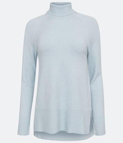 Suéter con Cuello Alto en Tejido de Punto y Detalles Aacanelados 6