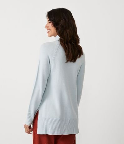 Suéter con Cuello Alto en Tejido de Punto y Detalles Aacanelados 3