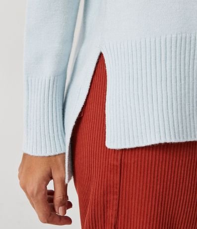 Suéter con Cuello Alto en Tejido de Punto y Detalles Aacanelados 5