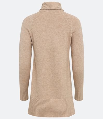 Suéter con Cuello Alto en Tejido de Punto y Detalles Aacanelados 8