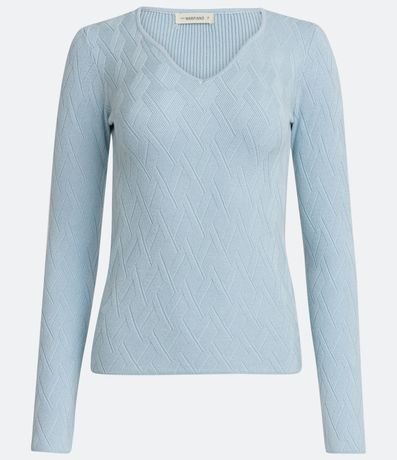 Suéter en Viscosa con Textura Geométrica 5