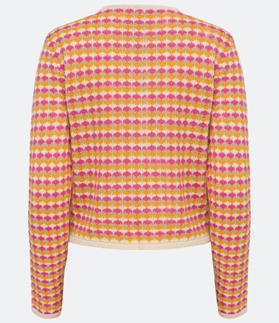 Chaqueta de Punto con Botones de Madera y Rayas Diferenciadas 6