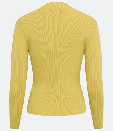 Blusa Básica en Tejido de Punto Acanalada con Cuello Alto 6