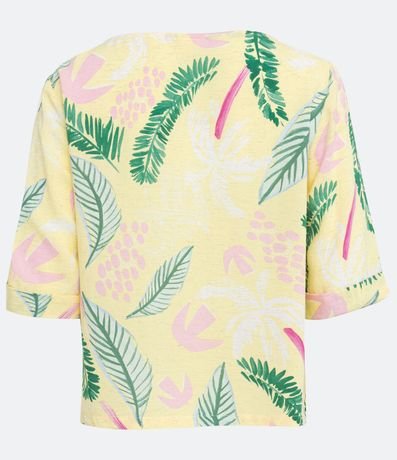 Blusa en Viscolino con Estampado de Follaje 6