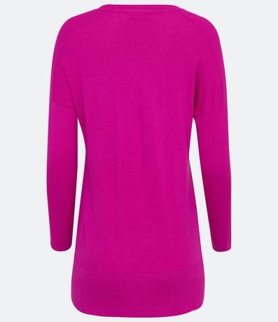 Blusa de Punto con Escote V Texturizada con Barra Mullet 6