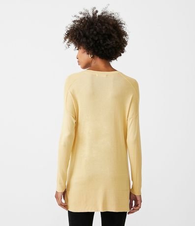 Blusa de Punto con Escote V Texturizada con Barra Mullet 3