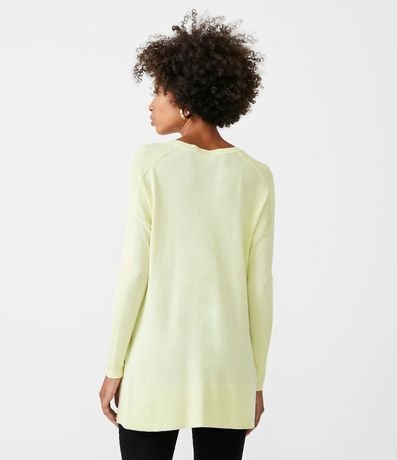 Blusa de Punto con Escote V Texturizada con Barra Mullet 3