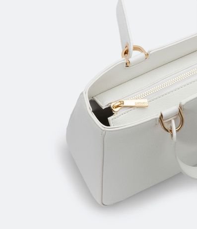 Bolso Transversal Satchel con Correa de Mano con Pompón 6