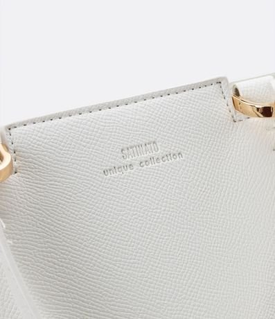 Bolso Transversal Satchel con Correa de Mano con Pompón 7