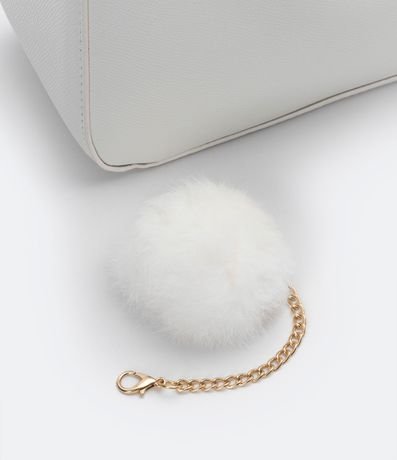 Bolso Transversal Satchel con Correa de Mano con Pompón 8