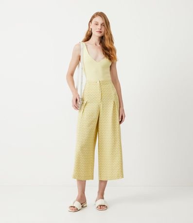 Blusa Musculosa en Punto Acanalado con Escote V 2