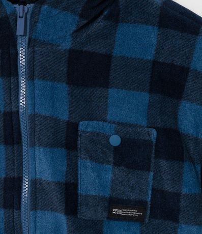 Camisa Infantil de Cuadros con Capucha y Forro Sherpa - Talle 5 a 14 años 3