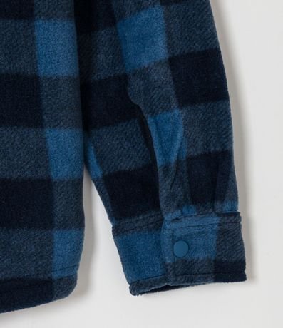 Camisa Infantil de Cuadros con Capucha y Forro Sherpa - Talle 5 a 14 años 4