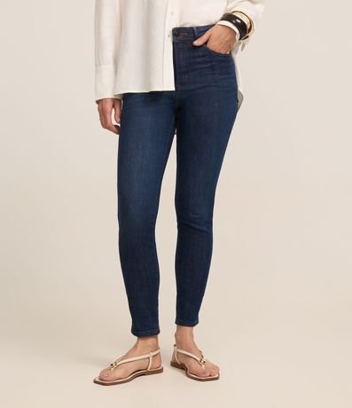 Pantalón Skinny en Jeans con Ruedo Plegado 4