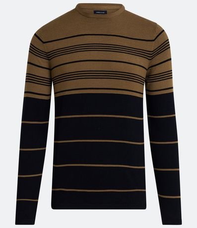 Suéter en Tejido de Punto con Rayas Horizontales 6