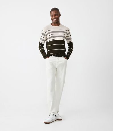 Suéter en Tejido de Punto con Rayas Horizontales 2