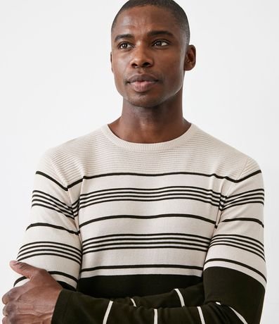 Suéter en Tejido de Punto con Rayas Horizontales 3