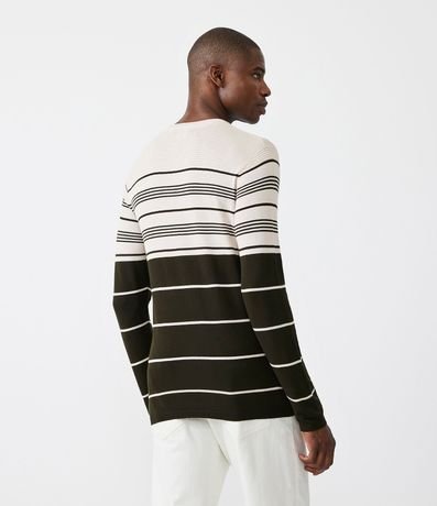 Suéter en Tejido de Punto con Rayas Horizontales 4