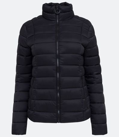 Campera Puffer en Poliamida con Cuello Alto 5