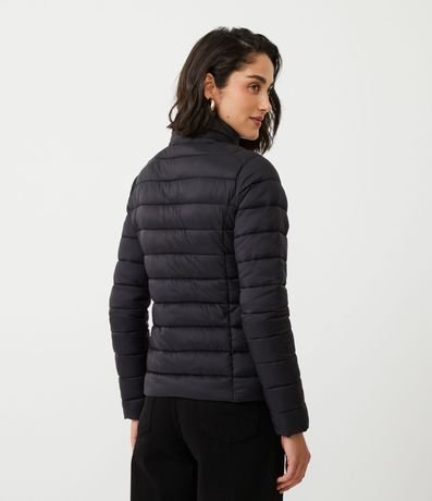 Campera Puffer en Poliamida con Cuello Alto 3