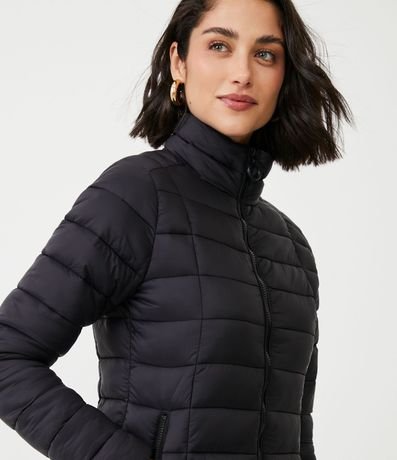 Campera Puffer en Poliamida con Cuello Alto 4