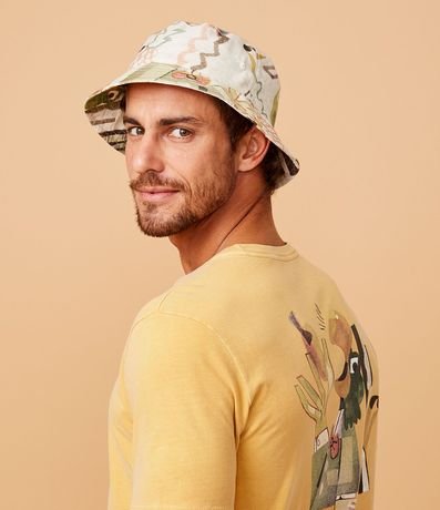 Sombrero Bucket en Algodón Estampa Zé Carioca 4