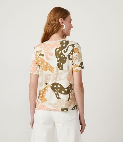 Remera en Viscosa con Estampado de Jaguar 3