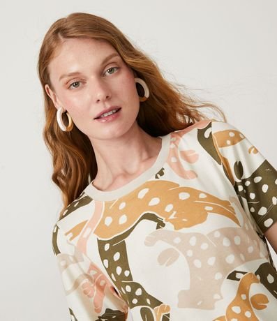 Remera en Viscosa con Estampado de Jaguar 4