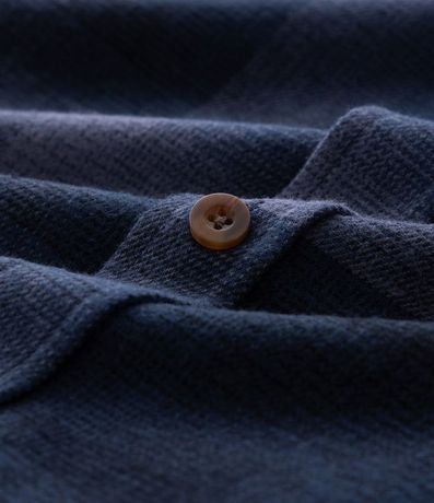 Camisa Regular en Algodón de Cuadros con Bolsillo y Manga Larga 9