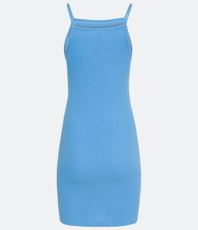 Vestido Corto en Algodón con Escote Cuadrado y Tirantes Finos 6