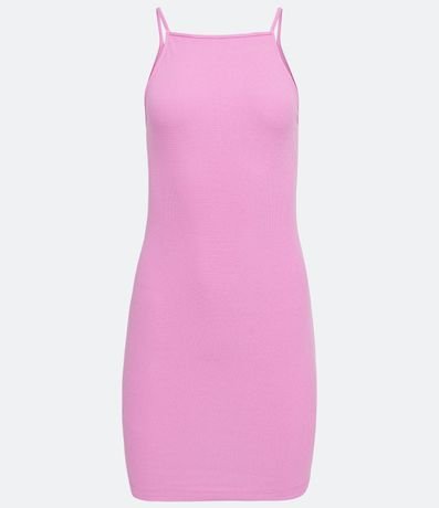 Vestido Corto en Algodón con Escote Cuadrado y Tirantes Finos 5