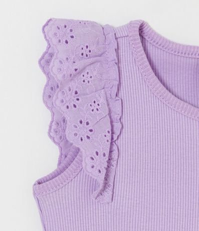 Blusa Musculosa Infantil con Volados Broderie - Talle 1 a 5 años 3