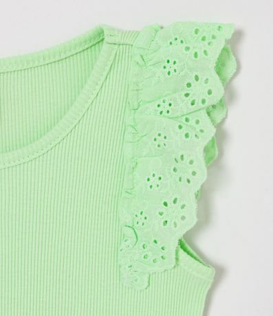 Blusa Musculosa Infantil con Volados Broderie - Talle 1 a 5 años 3