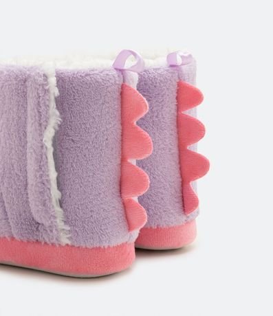 Pantufla Bota Infantil en Fleece con Bordado Dinossaurio - Talle 20/21 a 28/29 2